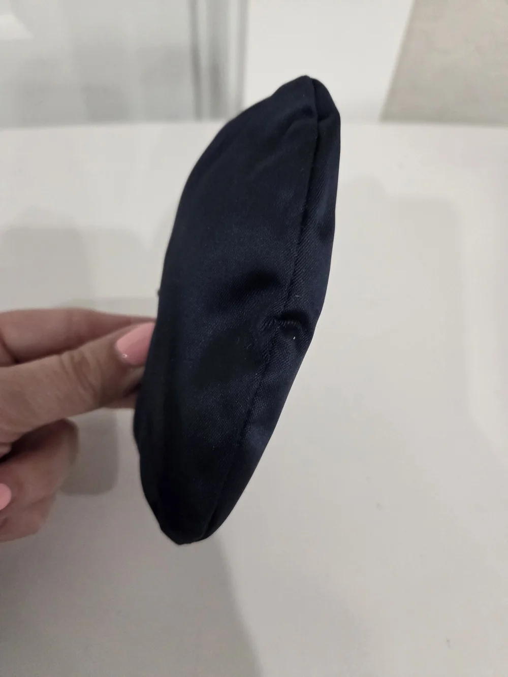 Vintage Satin Navy Kiss-Lock Coin Purse